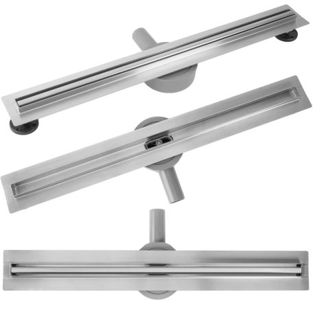 Neox Slim Pro padlóösszefolyó vonal 80 cm szálcsiszolt króm